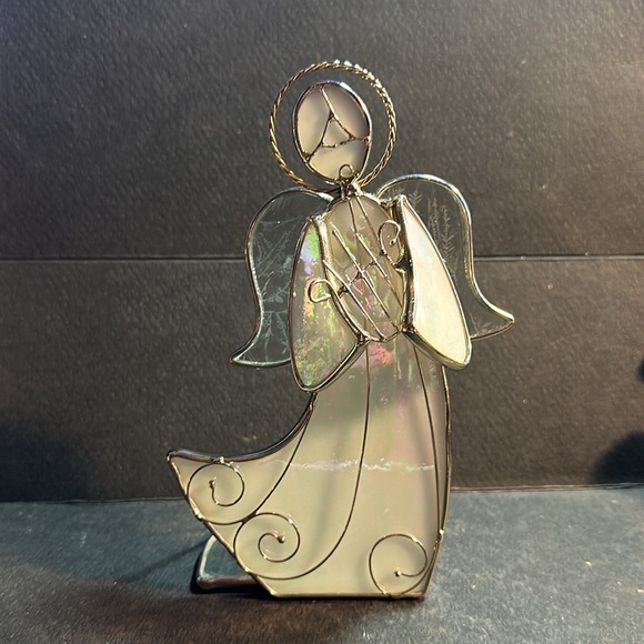 2x Stained Glass Angel Votive Or Tealight Candle Holder 7 inchesTall - Picture 6 of 9